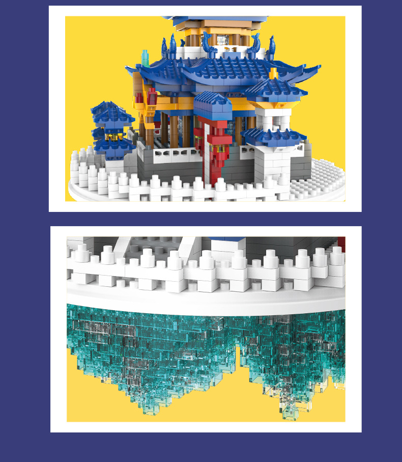 The Guanghan Palace micro-particle national trend building blocks are huge and highly challenging architectural blocks compatible with Lego puzzle assembly toys pic 6