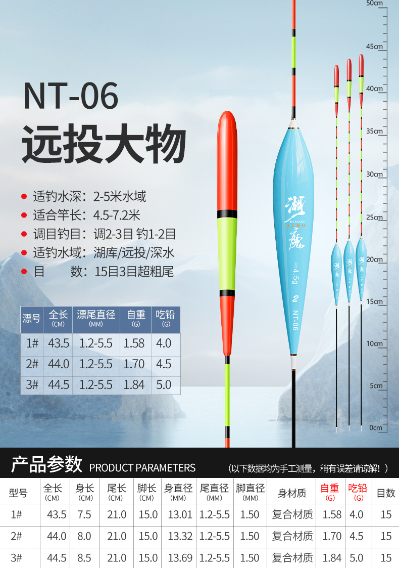 Wholesale float factory price, thickened and eye-catching fish float, highly sensitive crucian carp float, fishing gear, nano float, fishing gear, shallow water large object float pic 32