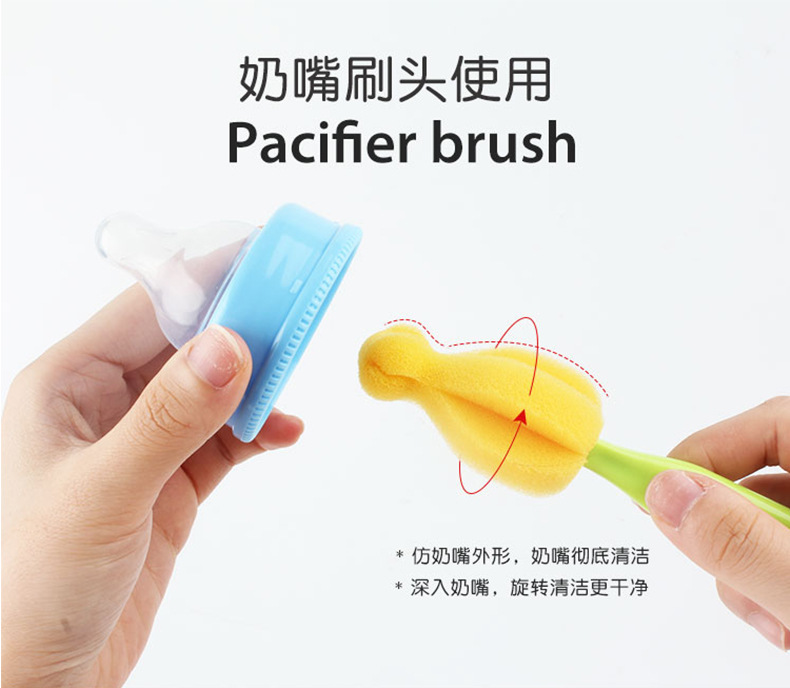Sponge brush set, sponge brush cleaning brush combination, three-piece set, face brush, makeup brush pic 6