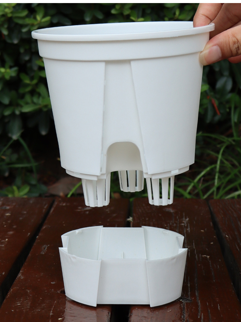 新款储水透明青山盆自吸水懒人盆控根盆朱顶红蝴蝶兰塑料花盆批发详情25