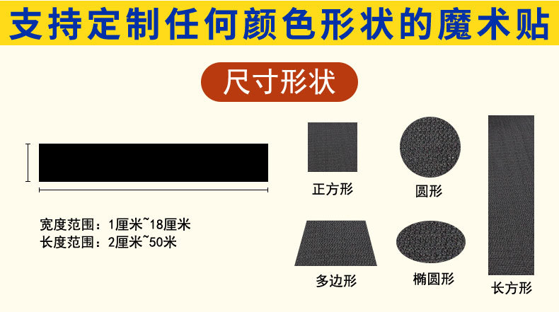 110MM高频热压热熔膜魔术贴 高温复合勾面毛面 免车缝电压粘扣带详情16