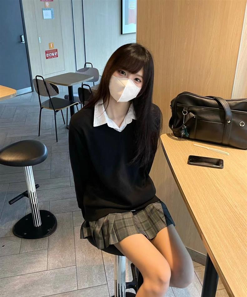 学院风秋冬新款jk制服毛衣套头v领长袖百搭少女软妹外穿针织衫详情2