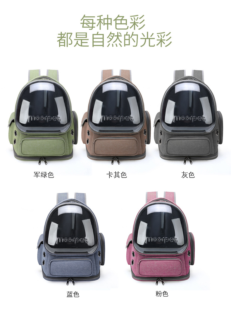 Portable and breathable cat bags for going out, space pet cabin, double-shoulder cat backpack, cat cage, dog and cat schoolbag, cat supplies pic 2