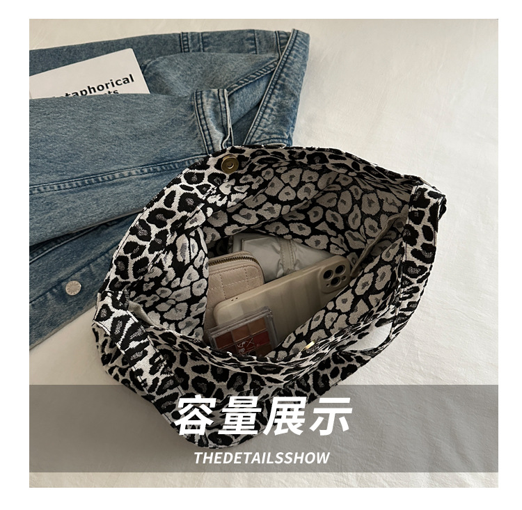 大容量网红豹纹包包女包2024新款潮时尚质感单肩腋下包洋气背包女详情7