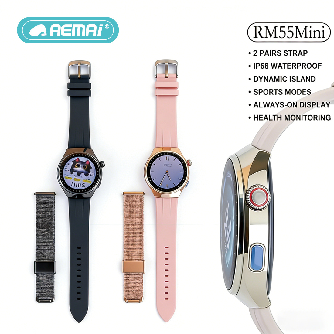 AEMAi Bluetooth Watch for blood oxygen, body temperature, heart rate and health monitoring, multi-functional Bluetooth watch for smart sports payment pic 4