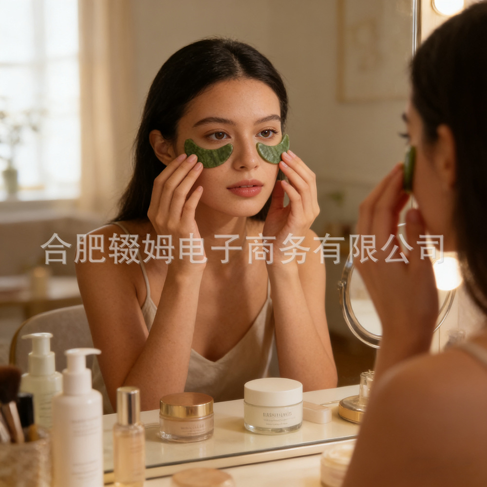 NEW新款绿凤玉玉石眼贴石夏季冷敷冰爽眼罩脸部面部眼部皮肤护理详情11