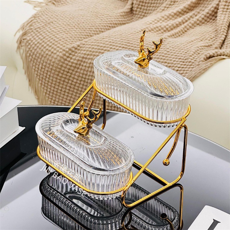 轻奢高颜值玻璃果盘商用水果拼盘家用创意分格干果盒小吃零食盘详情38