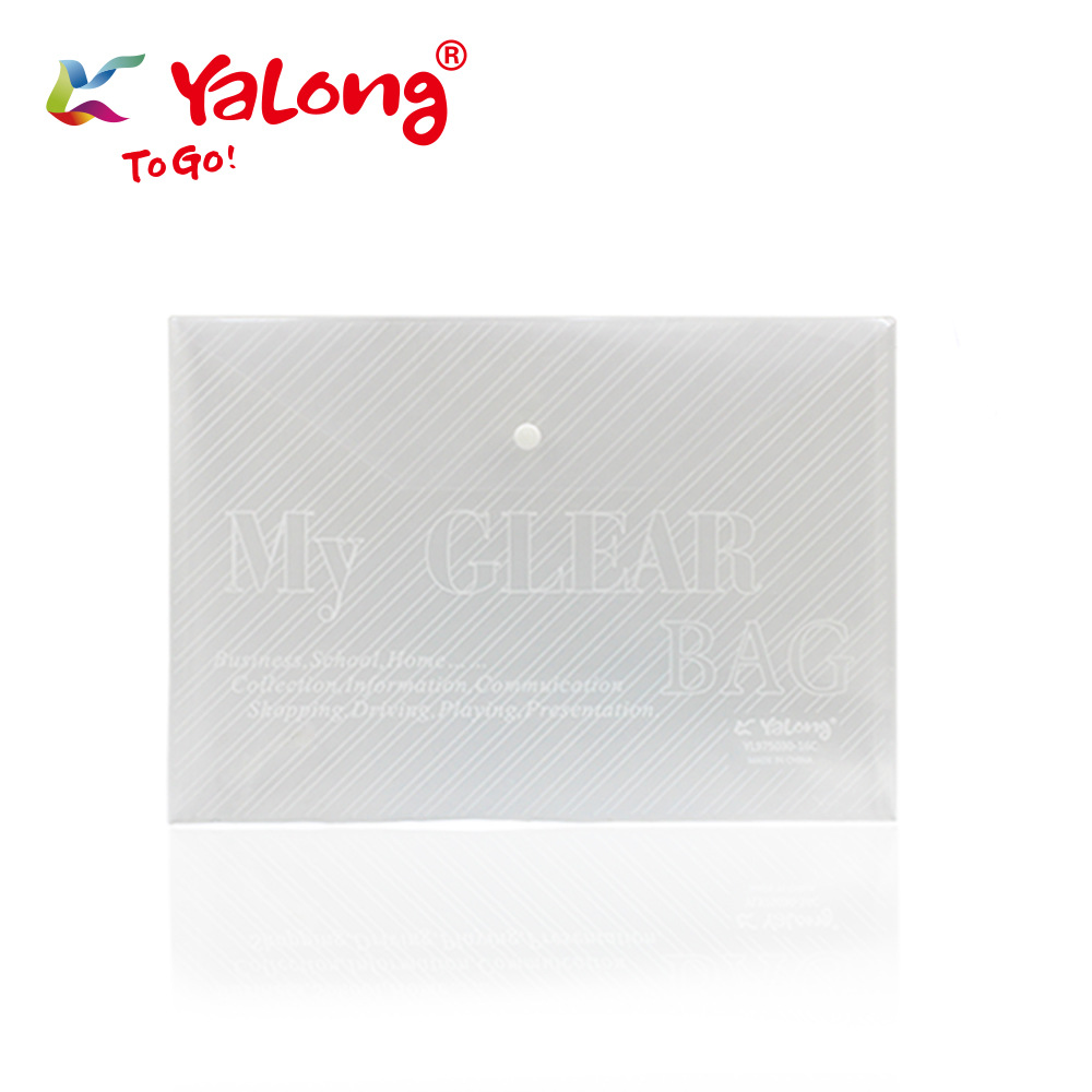 Cross-border customizable LOGO file bag, A4 office filing file bag, waterproof transparent PVC material pic 2