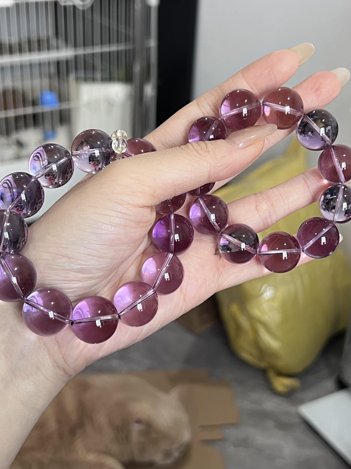 毕业收藏级全净体天然巴西紫水晶手链女高品质冰透梦幻紫水晶手饰详情11