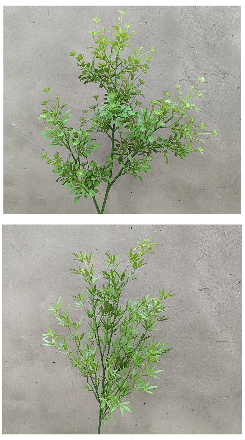 森系莫奈花园仿真花婚庆用花芦荟草蓬莱松尤加利绿叶批发办公文化园艺装饰详情9