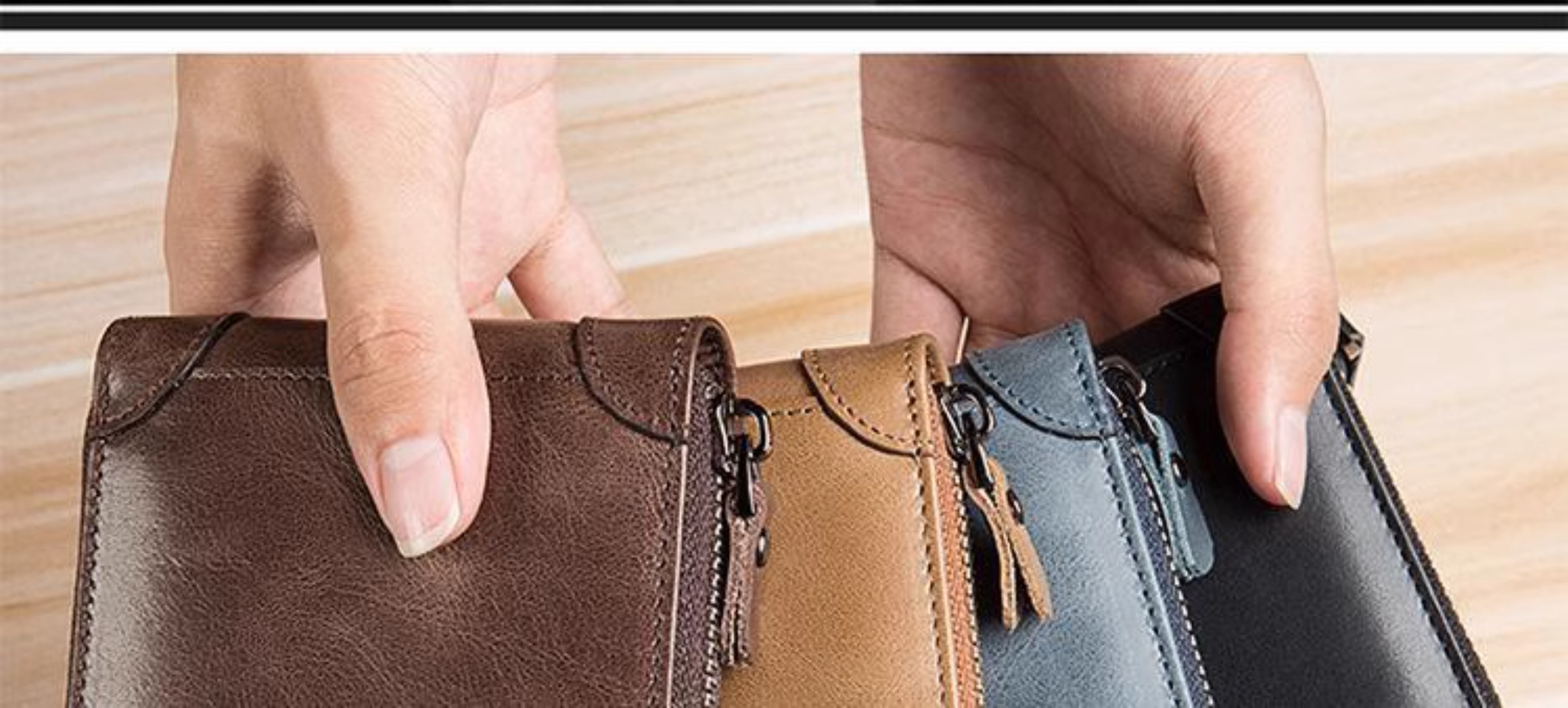 男士钱包短款真软皮拉链多功能卡包一体纯2024新款男款皮夹钱夹详情5