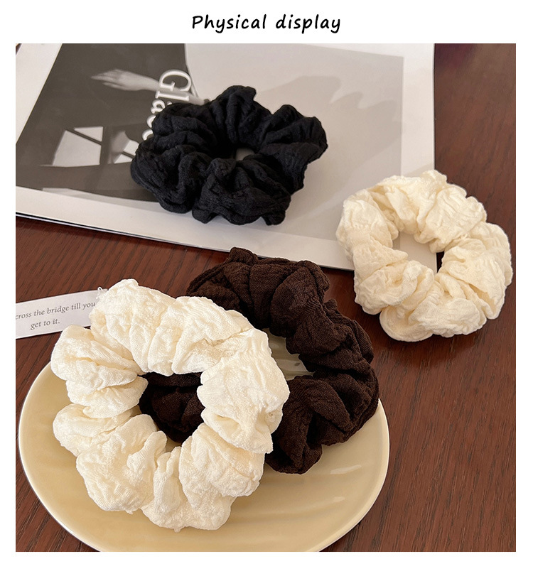 2024 New Korean-style high-end bun hair tie female pig large intestine rubber band hair tie pic 4
