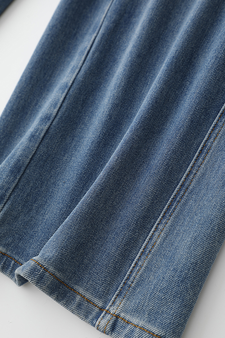 2025春款摩登复古水洗牛仔裤 显高显腿长高腰宽松百搭直筒阔腿裤详情22