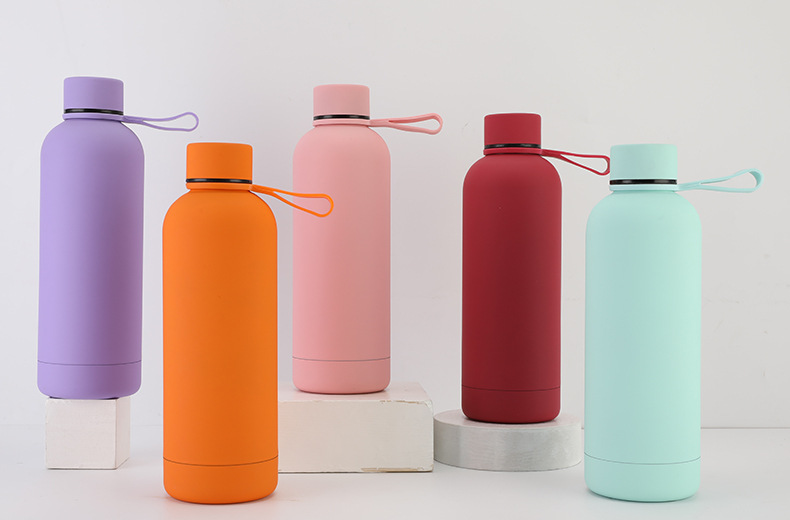 Cross-border 500ml stainless steel insulated cup, large-capacity female student small-mouthed sports water bottle, portable outdoor mountaineering kettle pic 4