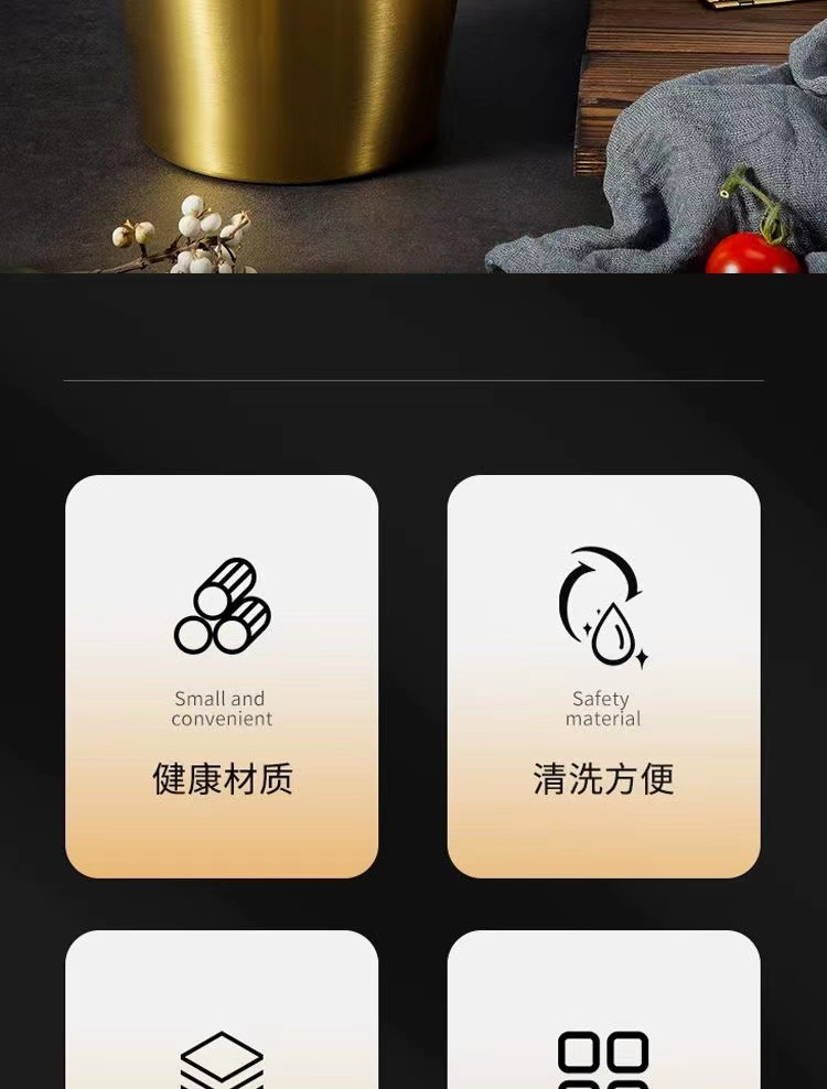 Creative Korean-style 304 stainless steel snack, French fries, fried chicken bucket, KTV bar, ice cube bucket, dining room, fried food bucket, snack basket pic 2