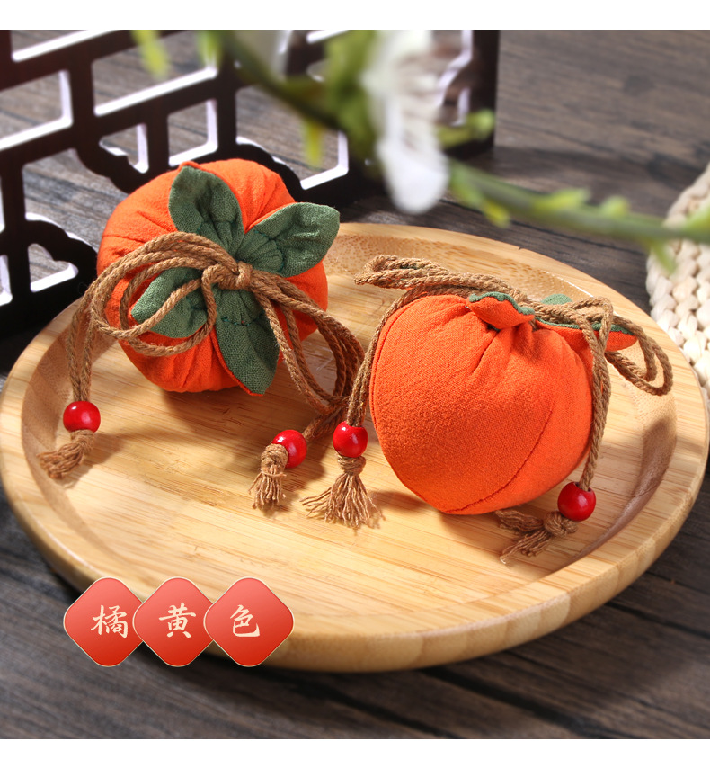 新款小柿子香包柿柿如意景区纪念品福袋车载挂饰小礼品香囊空袋详情8