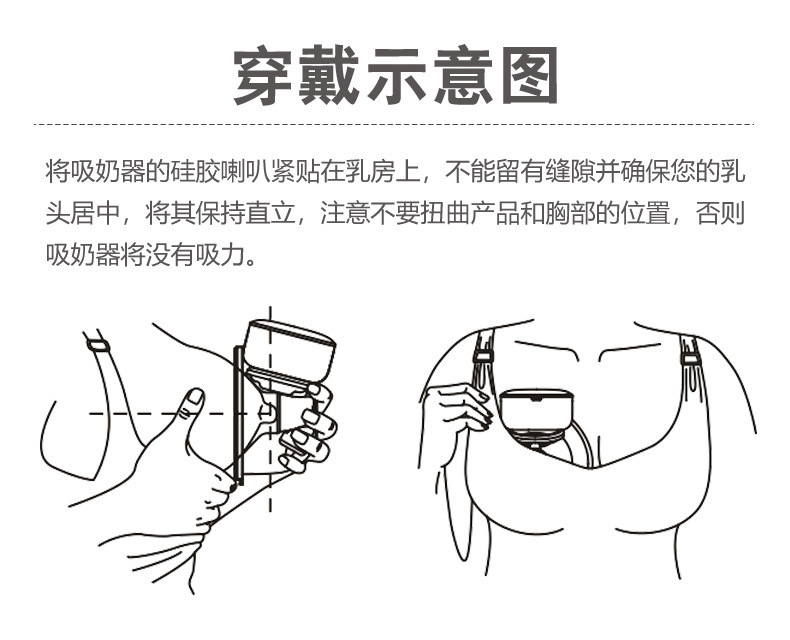 跨境专供电动吸奶器英文包装穿戴式双边无痛按摩母乳收集器集乳器详情17