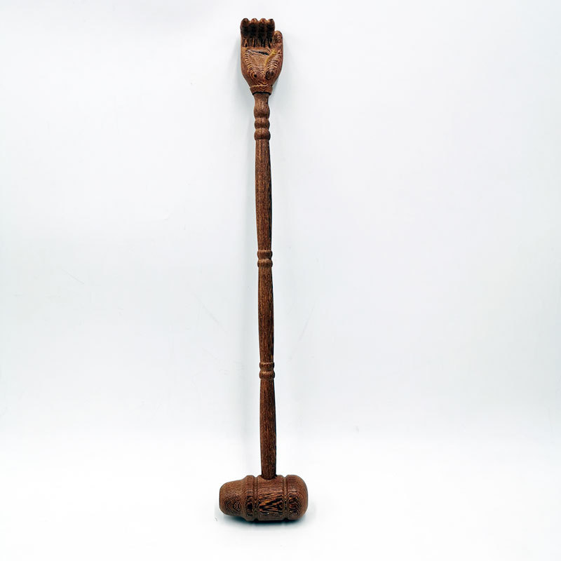 Chicken wing wood back massage device, solid wood dual-purpose fitness hammer, no need to tickle or scratch, wooden craft gift wholesale pic 18
