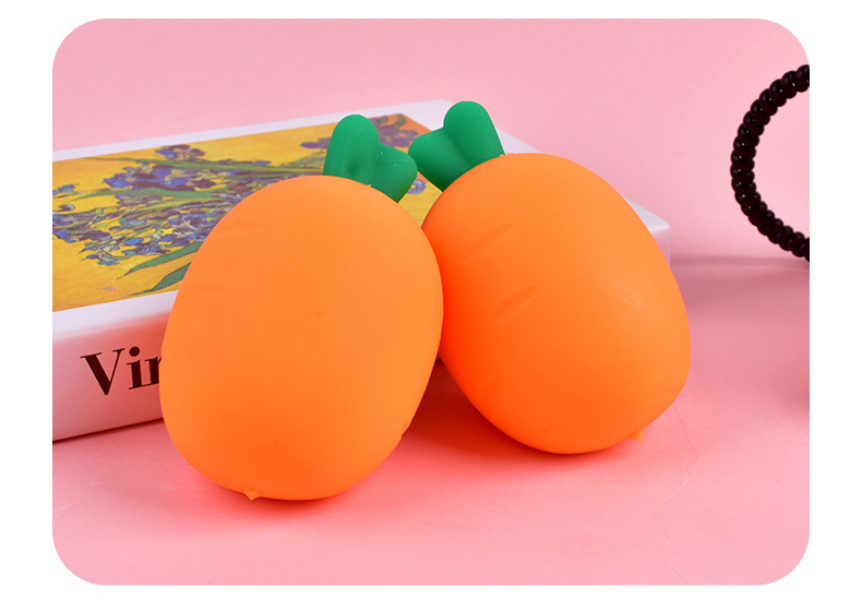 创意可爱胡萝卜捏捏乐慢回弹仿真蔬菜减压儿童发泄球玩具工厂批发详情11