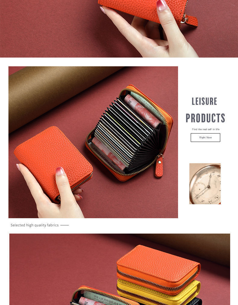 卡包大容量多卡位驾驶证件套男女防消磁防盗刷零钱包精致高档小巧详情4