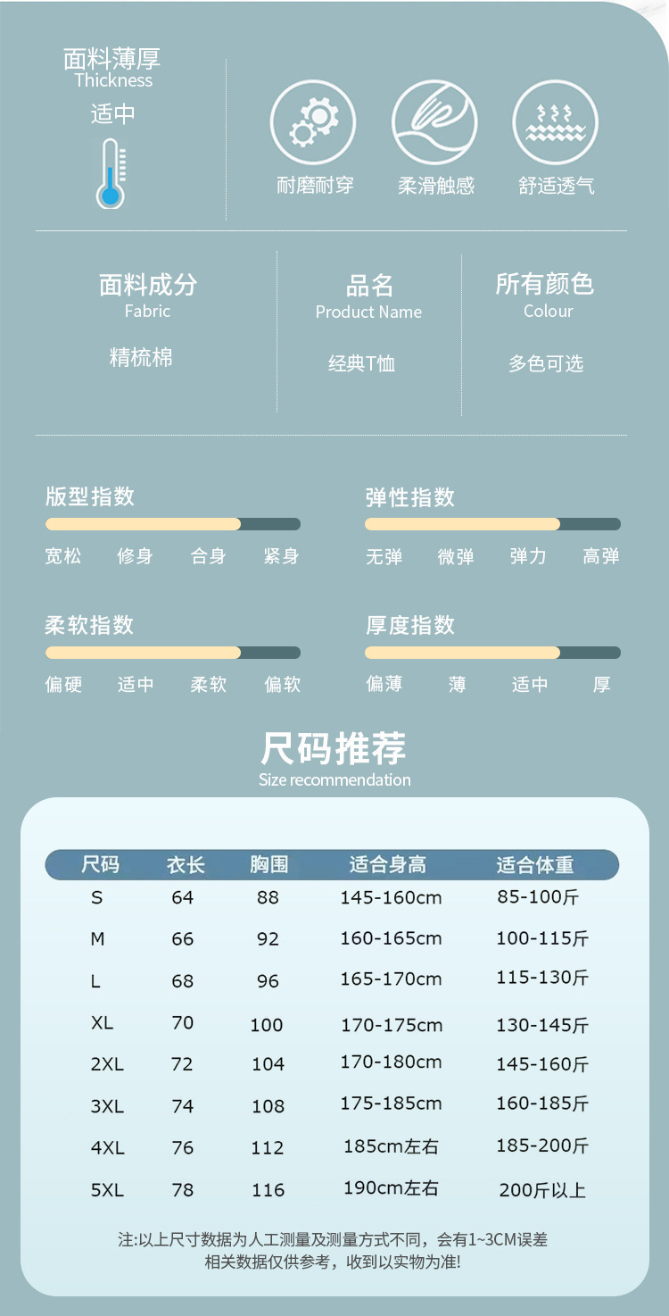 涂鸦T恤圆领男士短袖文化衫跑量直播爆款180克cvc精梳棉一件代发详情6