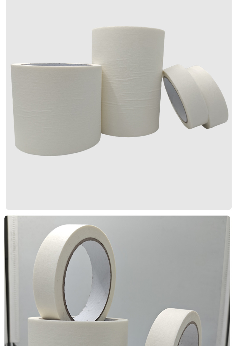 Cross-border adhesive, easy-to-tear white masking tape, spray paint masking, decoration art, color separation, wrinkle masking tape pic 15