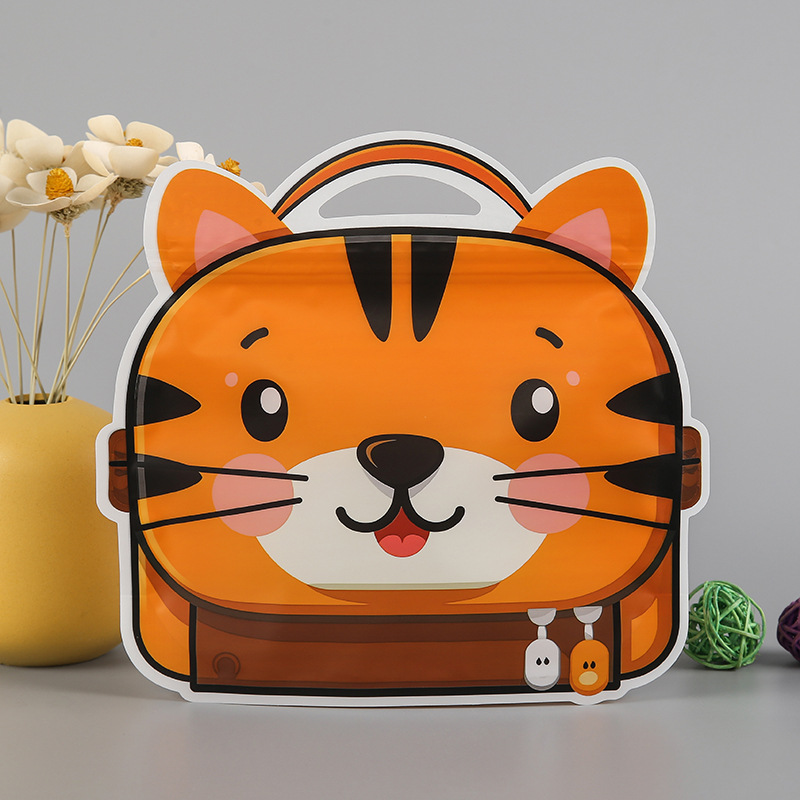 Creative cartoon self-sealing bags for food, self-sealing bags for dried fruits and snacks, self-standing bags for melon seeds and nuts, in stock pic 12