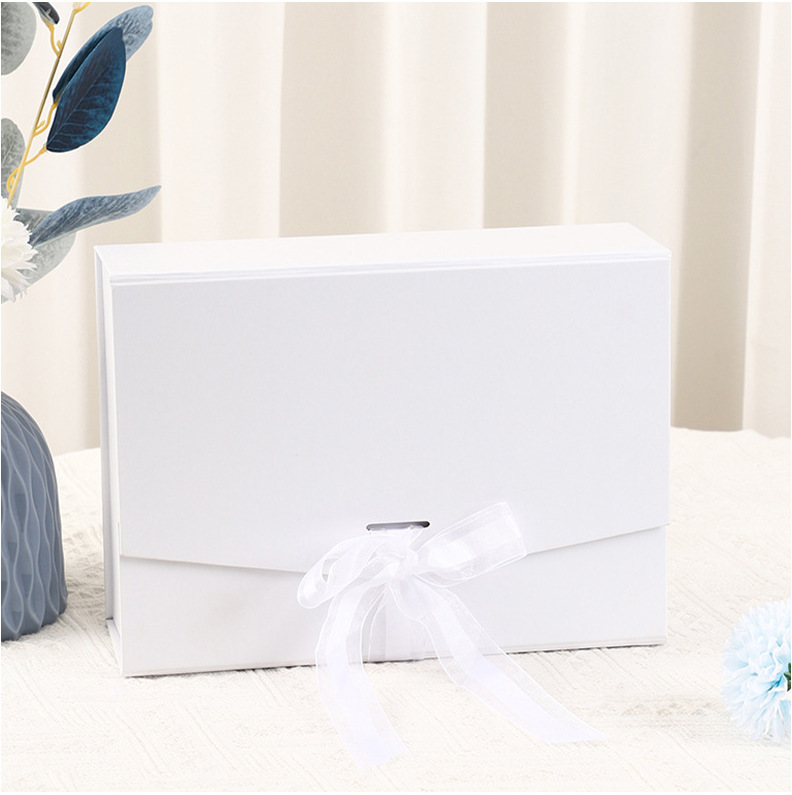 Cross-border best-selling bow gift box, folding gift box, exquisite ribbon flip-top envelope, gift packaging box pic 12