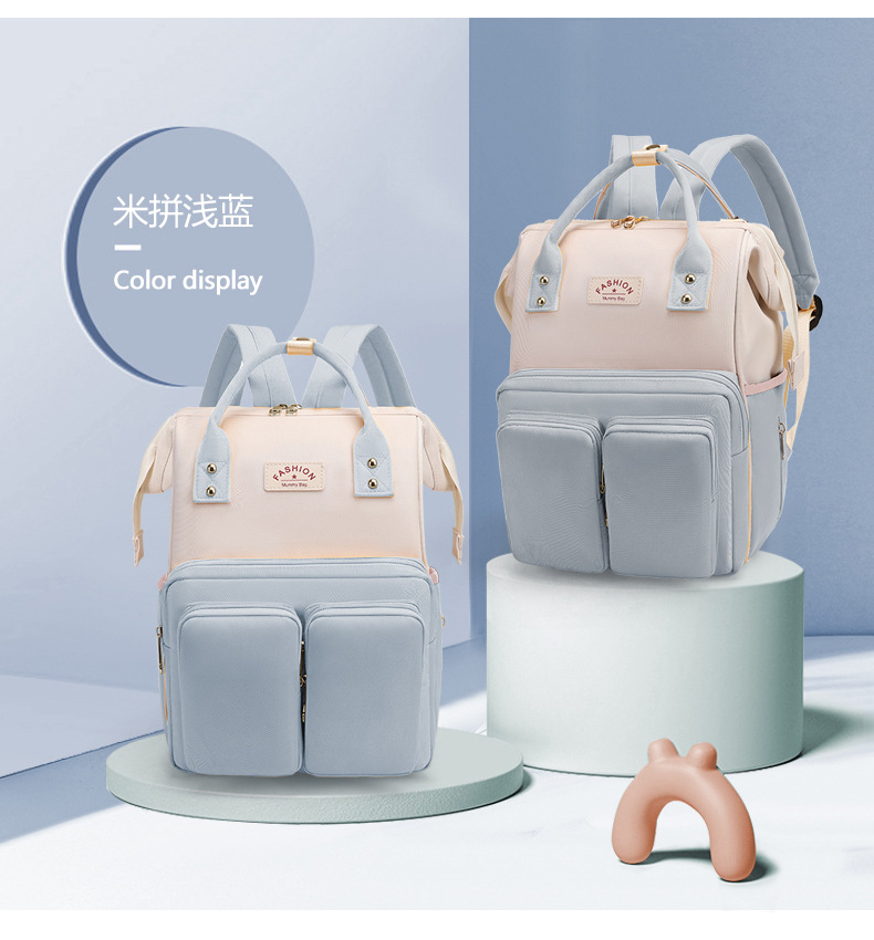 妈咪包工厂直销新款母婴包多功能尿布包妈妈包跨境尿垫保温包双肩详情14