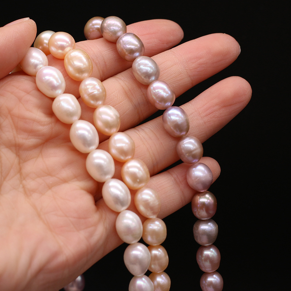 Natural freshwater pearl rice-shaped pearl DIY jewelry accessories, handcrafted jewelry necklaces production and wholesale pic 10