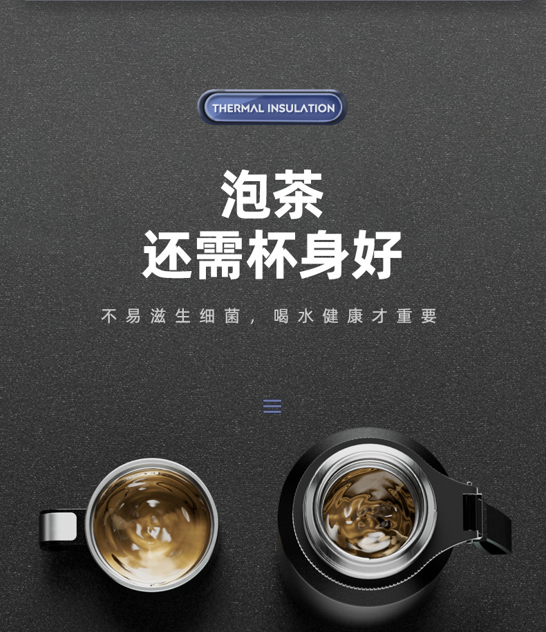 316不锈钢保温杯男款大容量1000ml便携泡茶杯子水壶高档大号水杯详情5