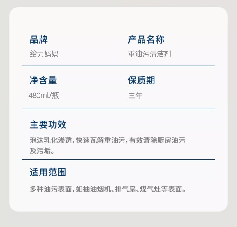 给力妈妈重油污清洁剂厨房油烟机除油剂去渍家用油烟净油污净批发详情15