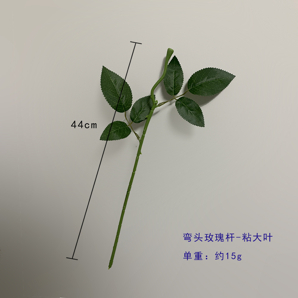 仿真丝网玫瑰花杆单枝香皂花手工材料铁丝花枝假花厂批发办公文化园艺装饰详情3