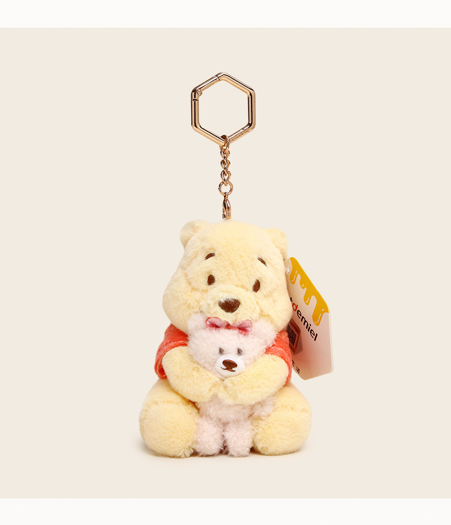正版授权维尼小熊美味毛绒挂件可爱包包钥匙扣乐园周边公仔详情10