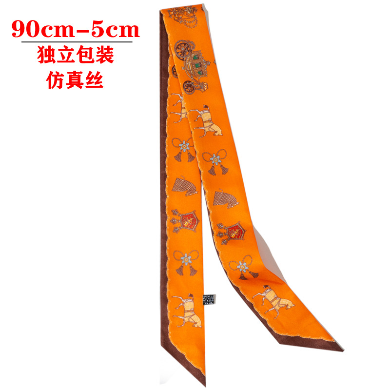 2025 Small silk scarf, hair band, long silk scarf, hair band, silk ribbon, Suzhou and Hangzhou souvenir packaging box, silk scarf pic 7