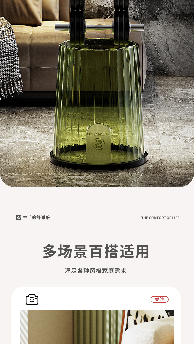 高颜值纸篓客厅家用透明厕所厨房创意大号办公室卧室垃圾桶批发详情6