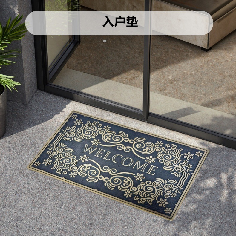 High-end rubber floor MATS for villa entrances, classic European-style entrance door foot MATS, natural rubber, anti-slip, wear-resistant and dirt-resistant pic 2