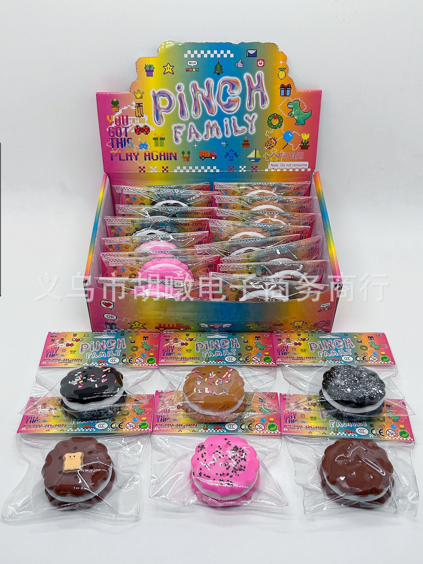 新款马卡龙夹心饼干仿真食玩捏捏乐烂泥感高颜值解压发泄玩具捏捏详情1