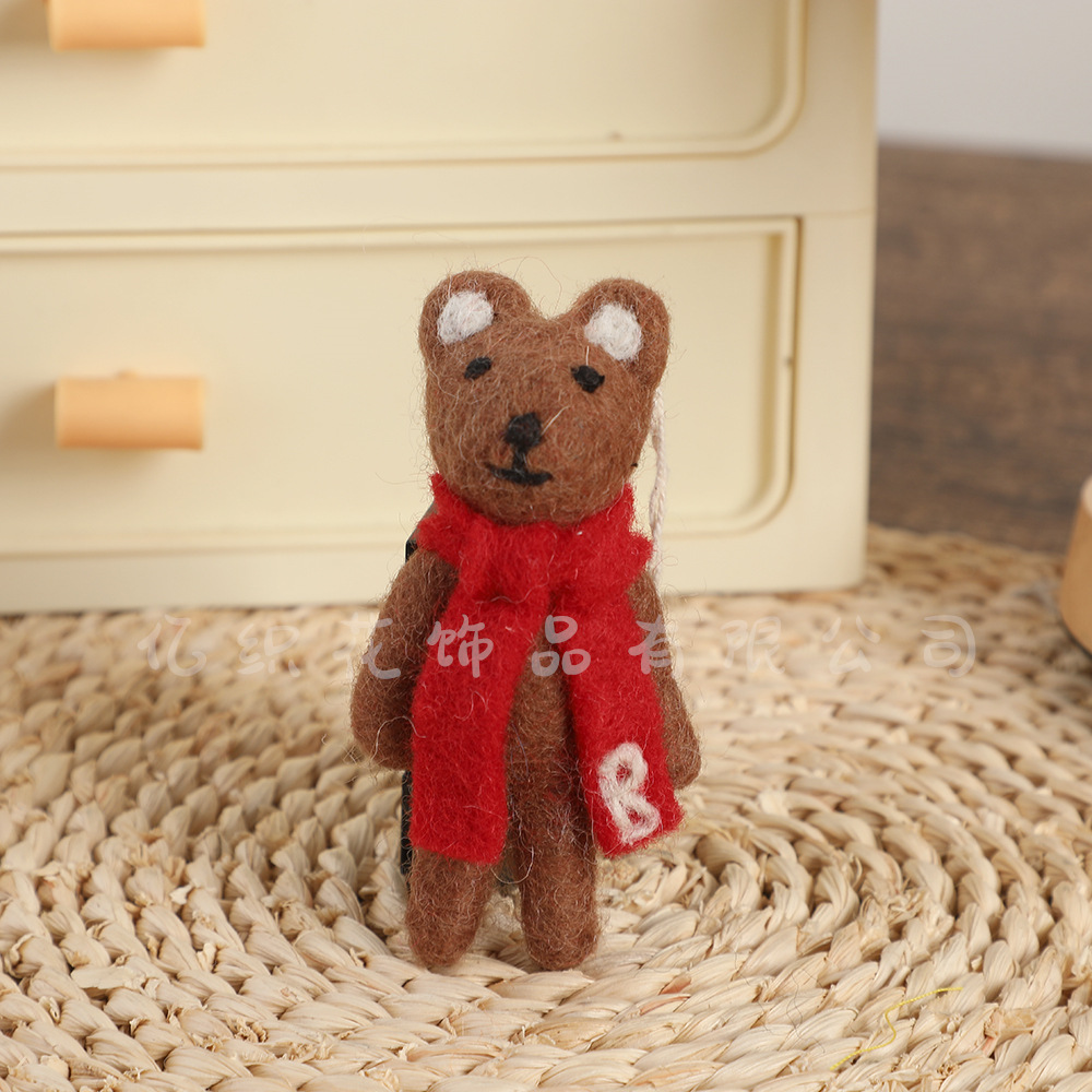 A collection of Korean-style Nepalese pure felt pendants, creative figurines, pendant bags, InS-style pendants, keychains and accessories pic 5