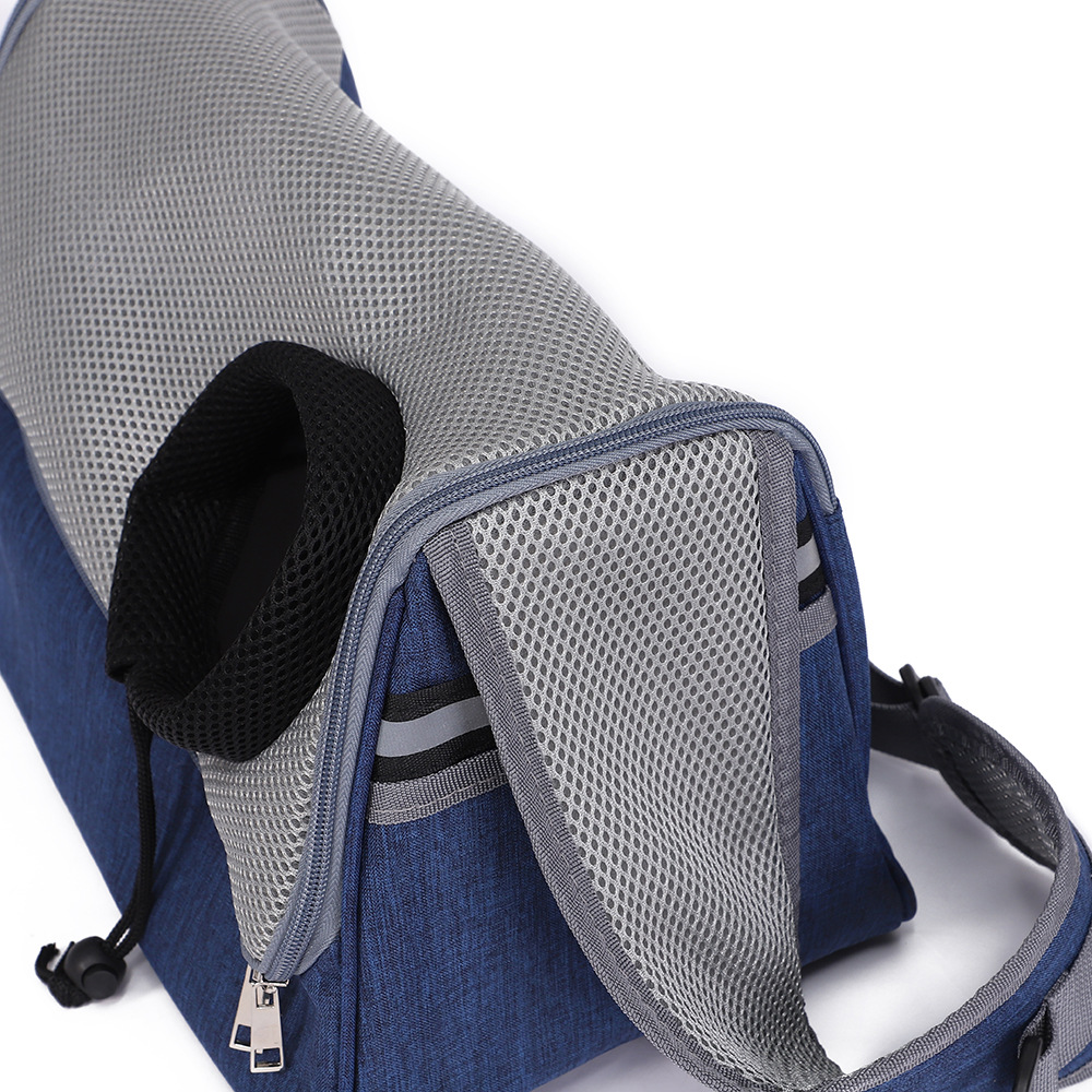 Rongka Pet Cross-border Dog and Cat single-shoulder crossbody pet bag Breathable mesh fabric Portable cat bag for travel pic 14