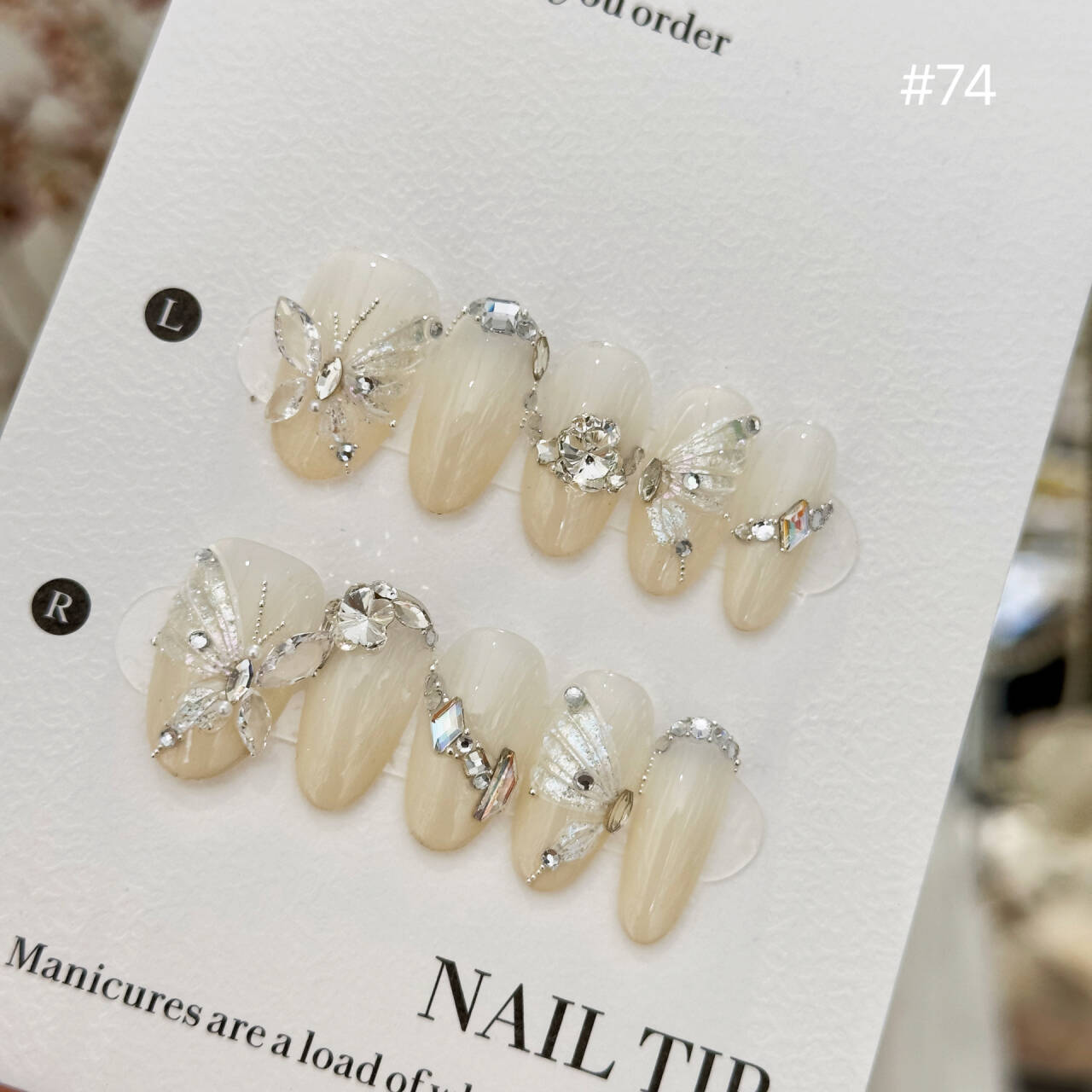 Nai Xi [Original] Pure handcrafted wearing, European and American fairy-like high-end light luxury three-dimensional relief butterfly super-bright zircon pic 8