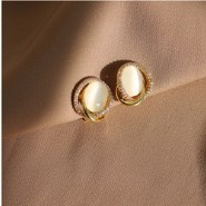 法式高级感水滴蚊香盘耳夹女无耳洞韩系小众弯月设计百搭耳扣饰品详情6