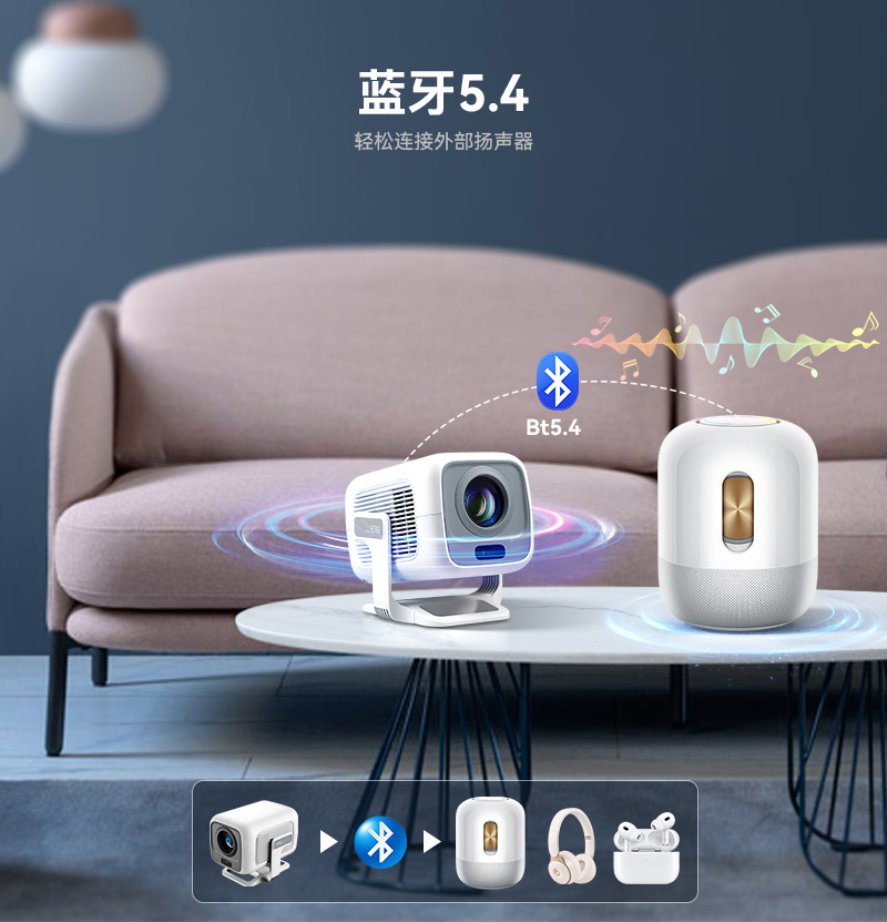 跨境热销X3AQ便携高清家庭影院4K投影仪智能迷你游戏教育投影仪详情8