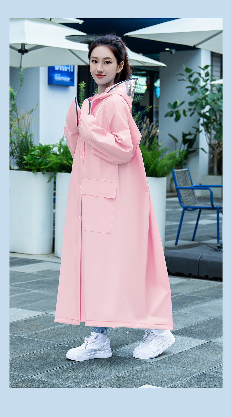 Wholesale and consignment of full-body raincoats, thick and long rainproof single-person eva, adult electric vehicle, school durable raincoats pic 16