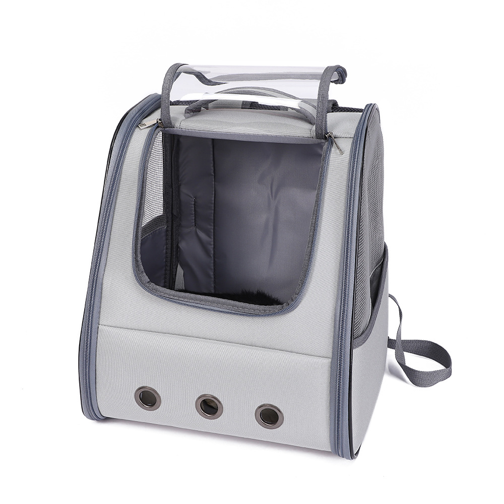 Rongka Pet Cross-border Portable double-shoulder Pet Backpack, square cat backpack, Breathable portable pet bag for cats and dogs pic 6