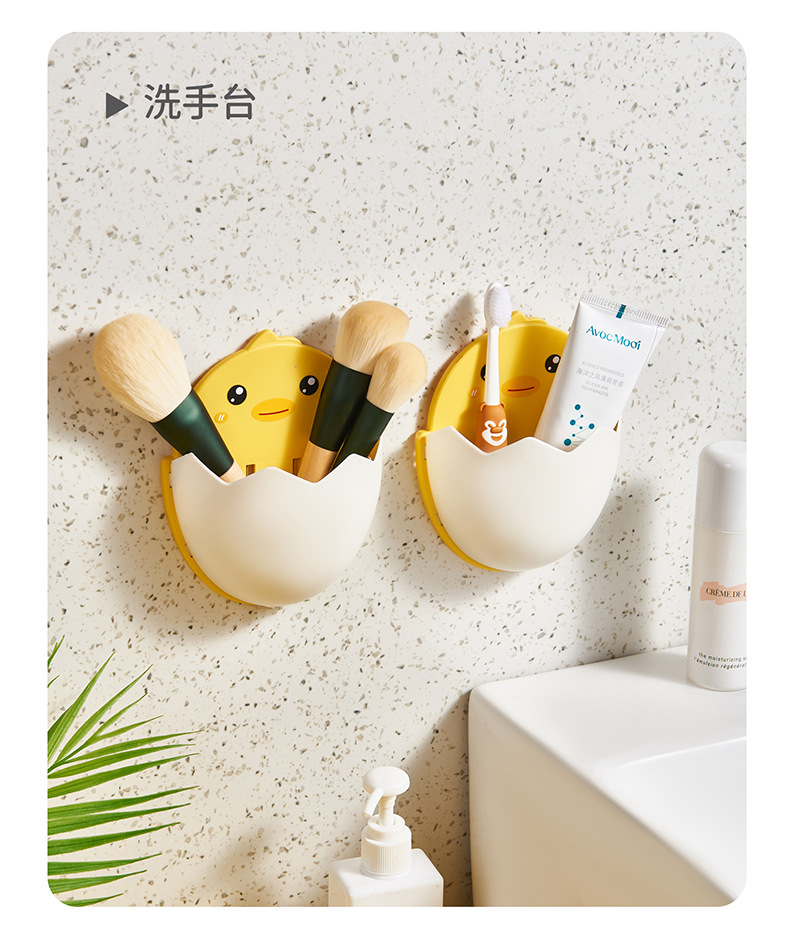 Cartoon wall-mounted paper storage, home bathroom non-perforating shelving, living room and kitchen seamless sticker garbage bag storage pic 5