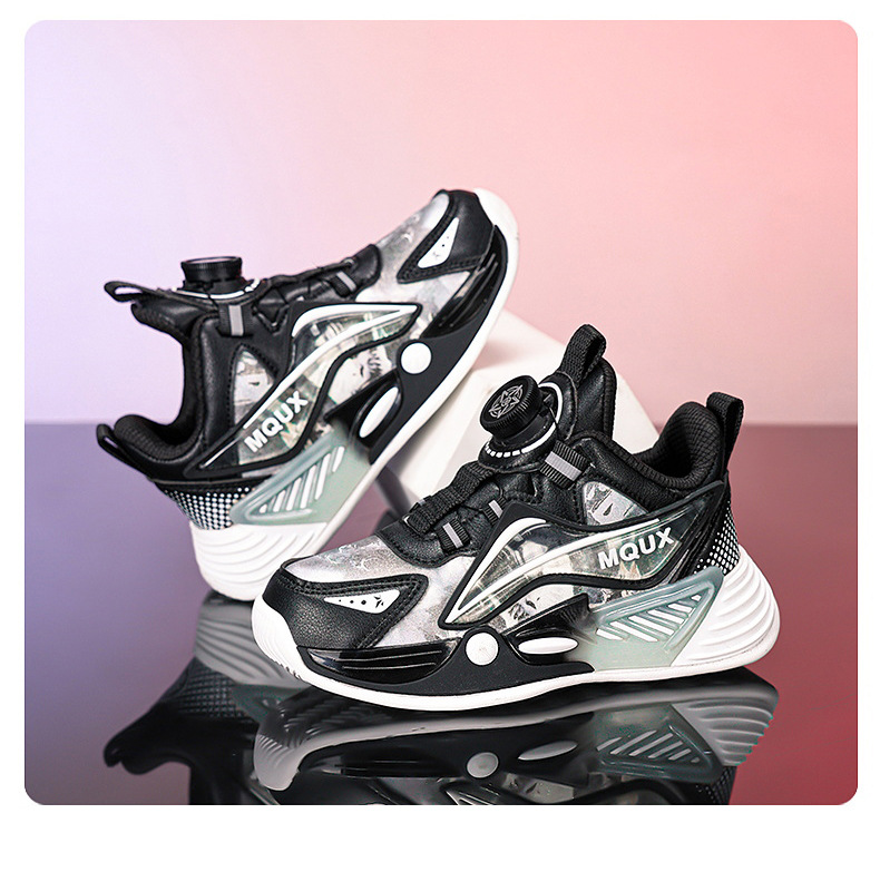 男童篮球鞋春秋季新款皮面防水儿童运动鞋摩擦有声音青少年实战鞋详情23