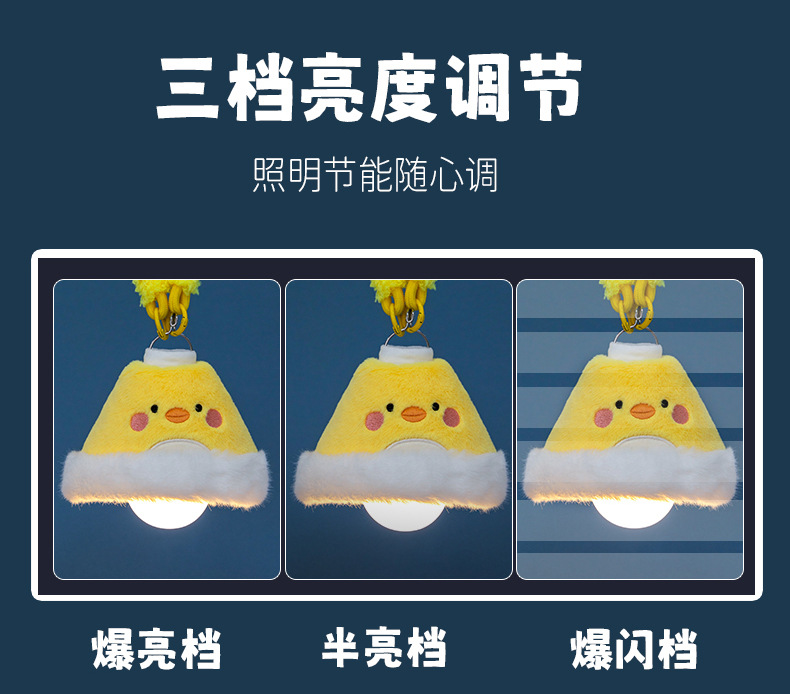 卡通可爱动物毛绒玩具吊灯可调节亮度三挡可调兔子小蓝象玩偶公仔详情11