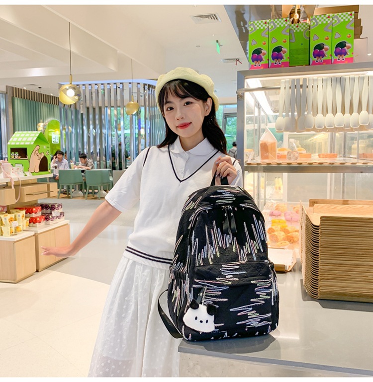 双肩包女生出游可爱少女简约大学生百搭轻便时尚春游中学上课书包详情18