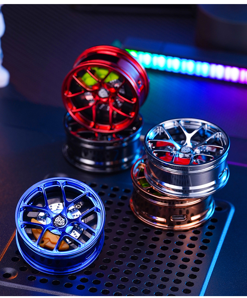 创意轮毂造型点烟器炫酷发光静音钨丝点烟器男士高档广告礼品批发详情9